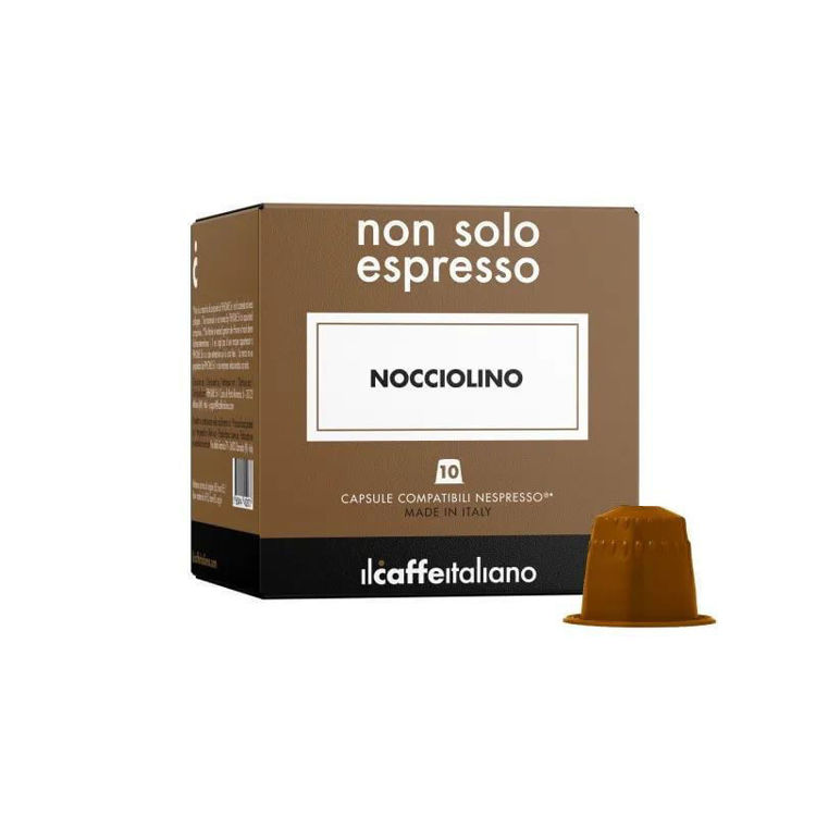 Picture of Italian Coffee Espresso Nocciolino Compatible with Nespresso IL Caffe Italiano – 10 Capsules