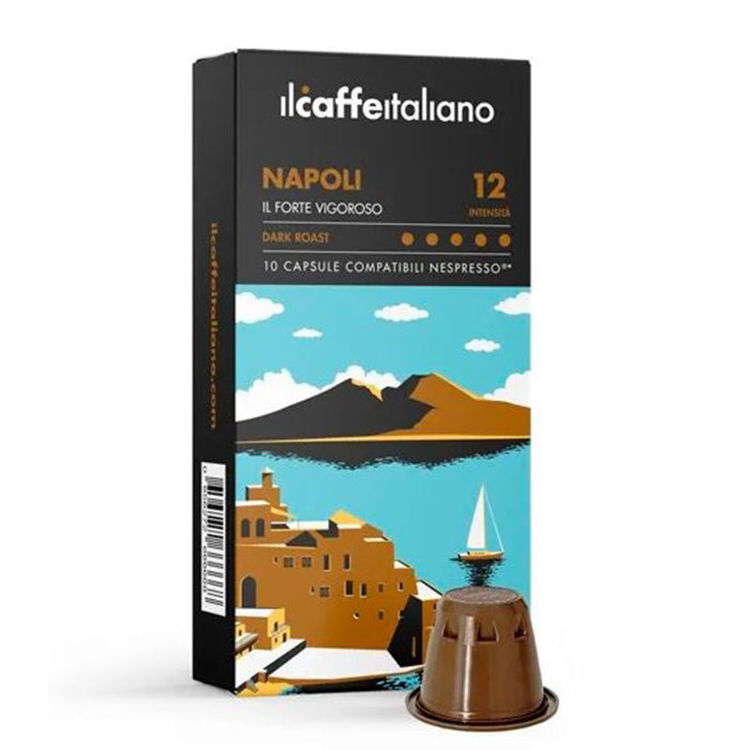 Picture of Italian Espresso Coffee Compatible with Nespresso IL Caffe Italiano Napoli - 10 Capsules