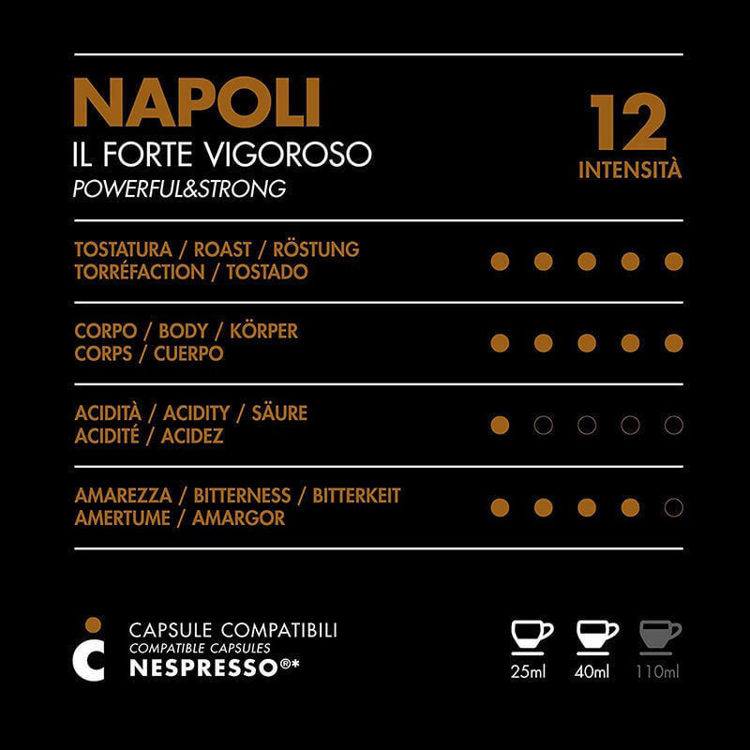 Picture of Italian Espresso Coffee Compatible with Nespresso IL Caffe Italiano Napoli - 10 Capsules