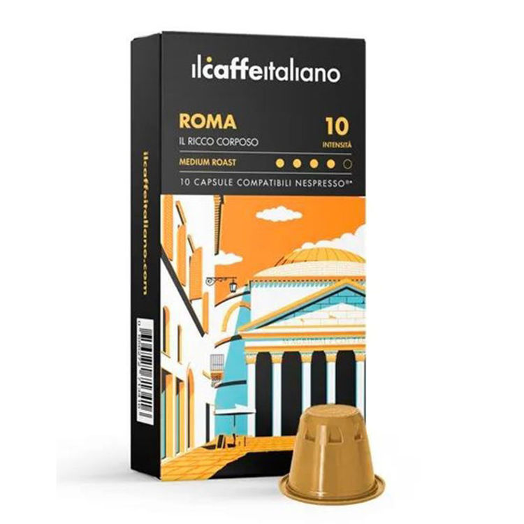 Picture of Italian Coffee Espresso Compatible with Nespresso IL Caffe Italiano Roma - 10 Capsules