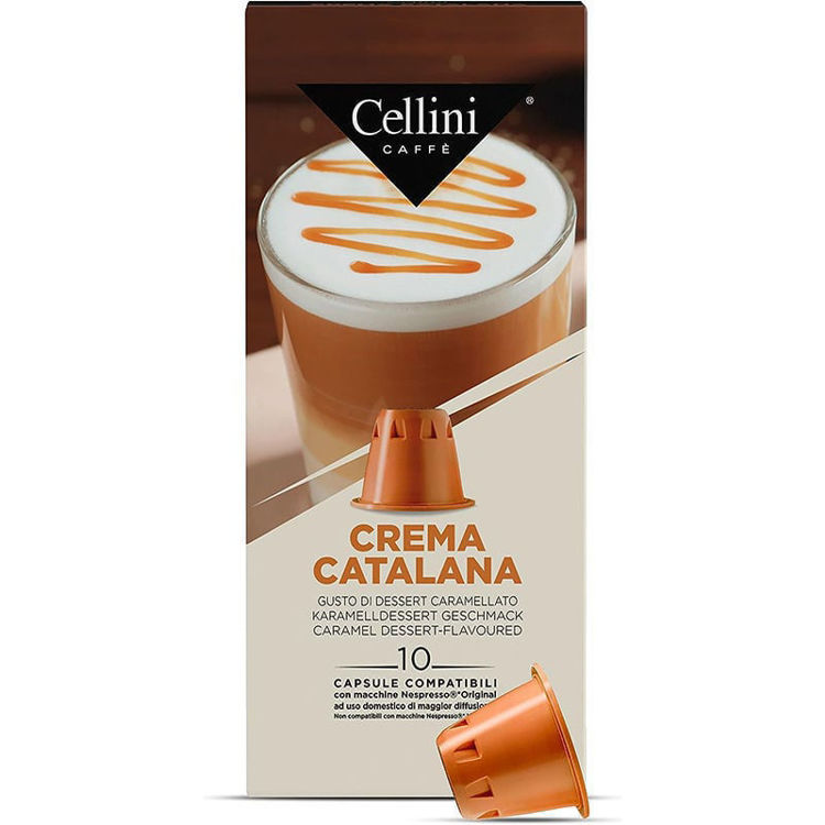 Picture of Crema Catalana Beverage Compatible Capsules with Nespresso Cellini - 10 Capsules