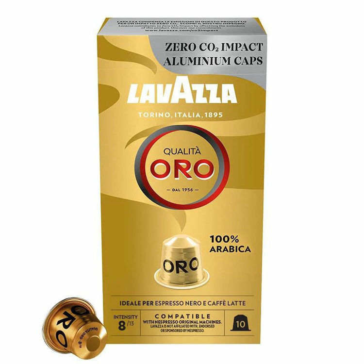 Picture of Lavazza Qualita Oro Aluminum Capsules Compatible With Nespresso - 10 Capsules