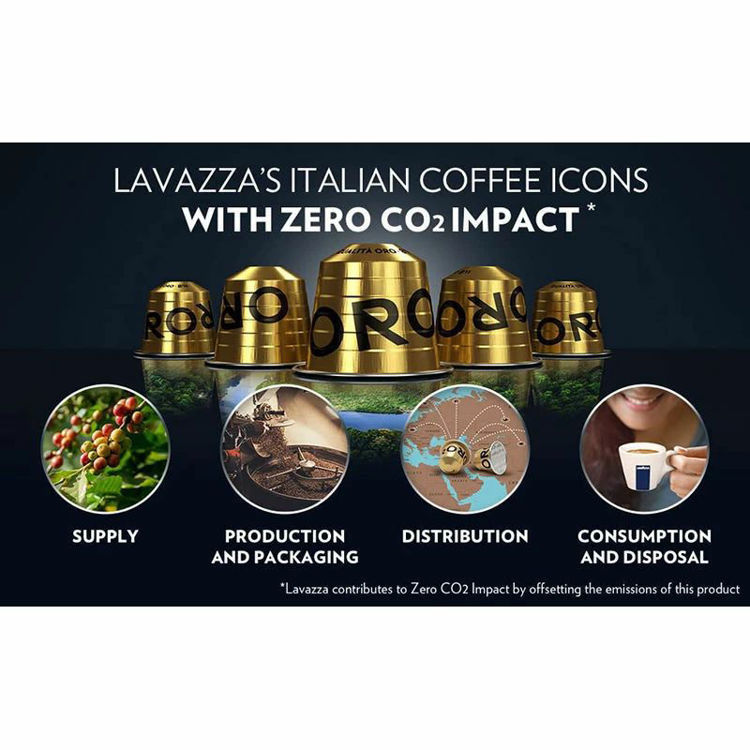 Picture of Lavazza Qualita Oro Aluminum Capsules Compatible With Nespresso - 100 Capsules