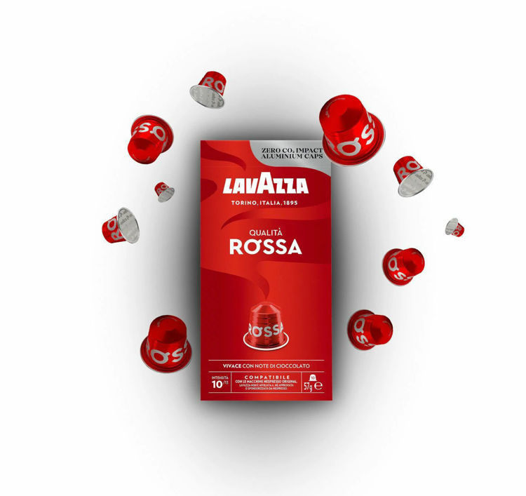 Picture of Lavazza Qualita Rossa Aluminum Capsules Compatible With Nespresso - 10 Capsules