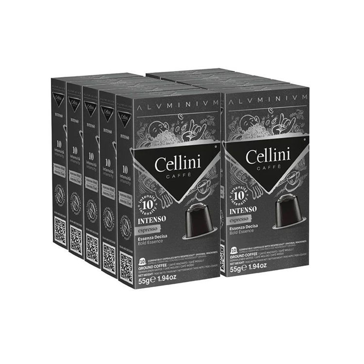 Picture of Italian Coffee Espresso Intenso Compatible with Nespresso Cellini Aluminum - 10 Capsules