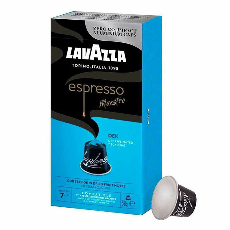 Picture of Lavazza Espresso Maestro Dek Aluminum Capsules Compatible With Nespresso - 10 Capsules