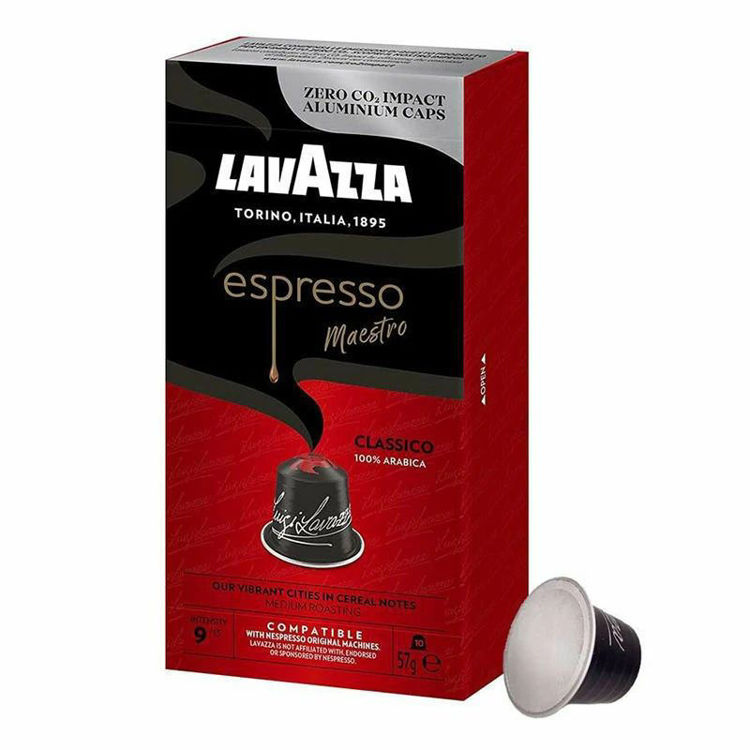 Picture of Lavazza Espresso Maestro Classico Aluminum Capsules Compatible With Nespresso - 10 Capsules