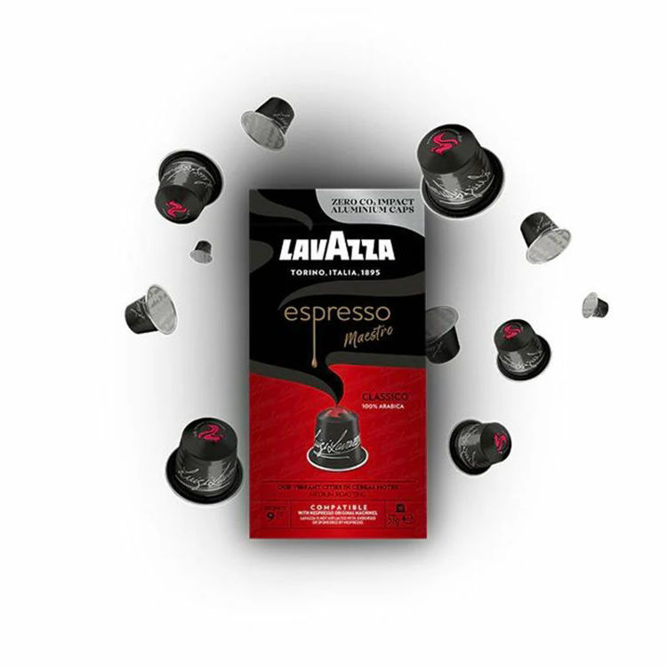 Picture of Lavazza Espresso Maestro Classico Aluminum Capsules Compatible With Nespresso - 10 Capsules