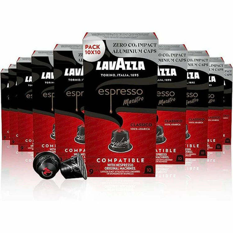 Picture of Lavazza Espresso Maestro Classico Aluminum Capsules Compatible With Nespresso - 10 Capsules