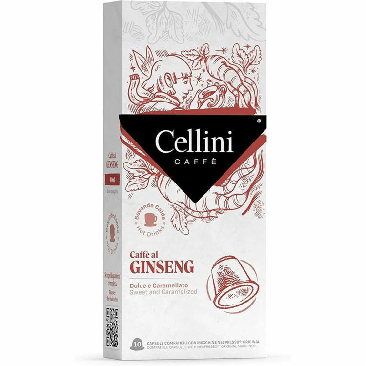 Picture of Ginseng Beverage With Coffee In Compatible Capsules with Nespresso Cellini - 10 Capsules