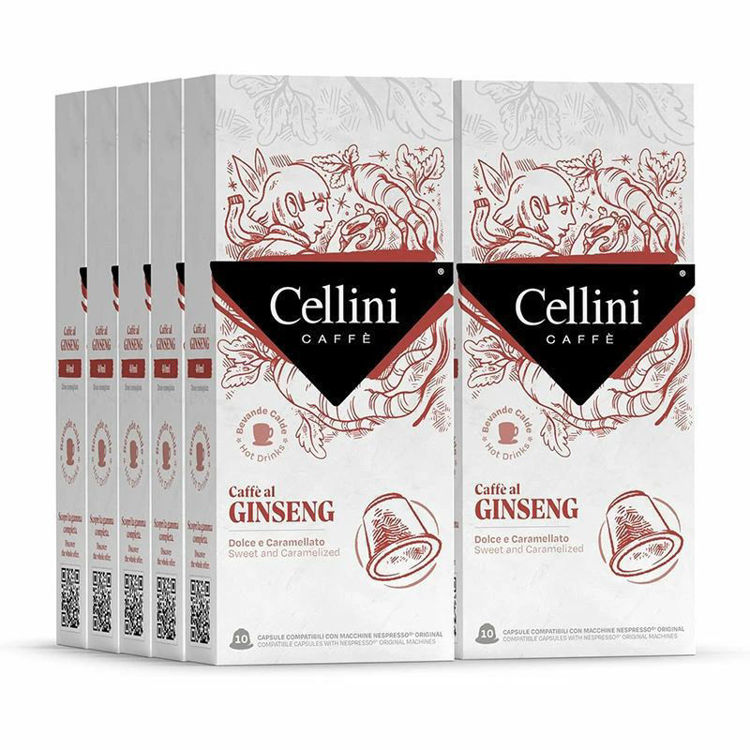 Picture of Ginseng Beverage With Coffee In Compatible Capsules with Nespresso Cellini - 10 Capsules