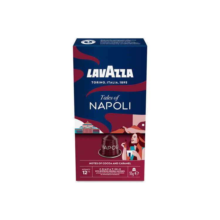 Picture of Lavazza Espresso Napoli Aluminum Capsules Compatible With Nespresso - 10 Capsules