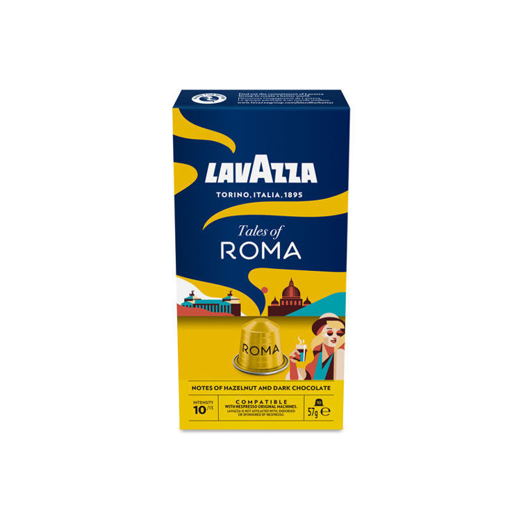 Picture of Lavazza Espresso Roma Aluminum Capsules Compatible With Nespresso - 10 Capsules